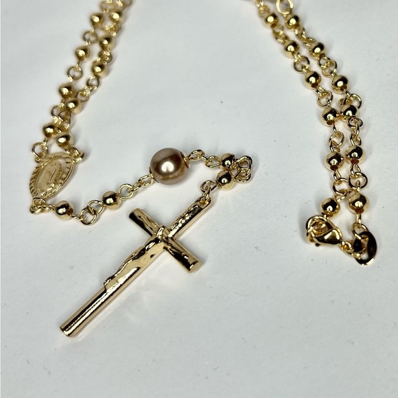 14k goldfilled rosary necklace - Picture 3 of 3